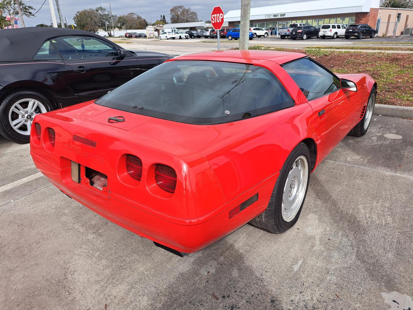 1995 RED /BLACK Chevrolet Corvette Coupe (1G1YY22PXS5) with an 5.7L V8 OHV 12V engine, AUTOMATIC transmission, located at 1181 Aurora Rd, Melbourne, FL, 32935, (321) 241-1100, 28.132914, -80.639175 - Photo#2